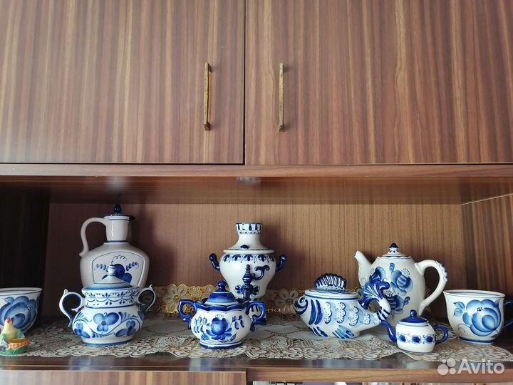 Чайный сервиз СССР новый гжель 3с