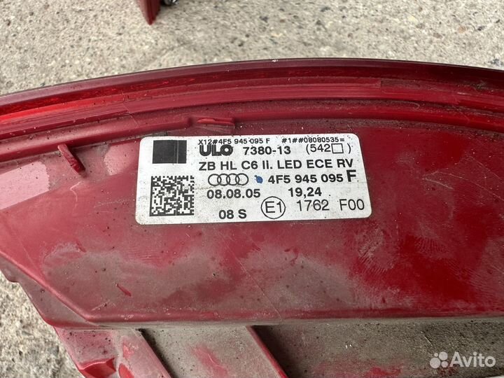 Задние фонары ауди а6 с6