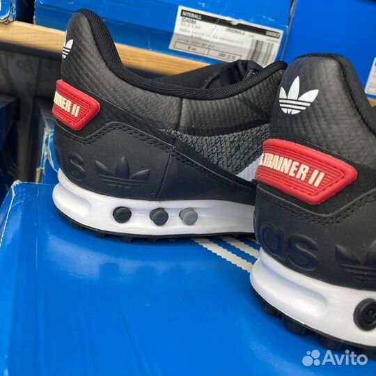 Оригинал 10,5 US Adidas La Trainer Ii Black White