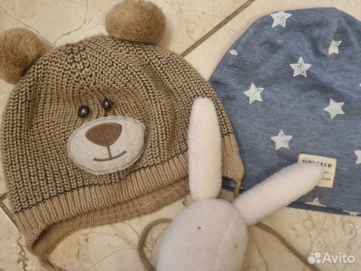 Шапка медведь и звезды H&M 1-2 года