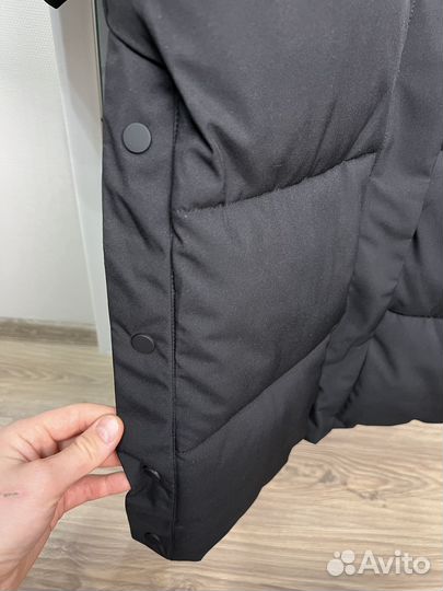 Куртка зимняя женская с капюшоном удлиненная - 42