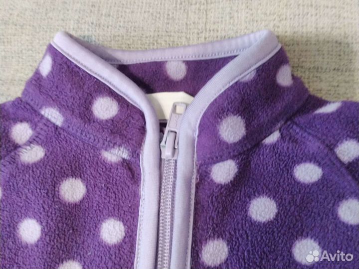 Флисовая кофта hm 122 для девочки фиолетовая