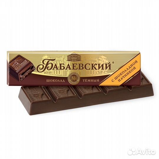 Шоколадный батончик Бабаевский с шок начинкой 50г