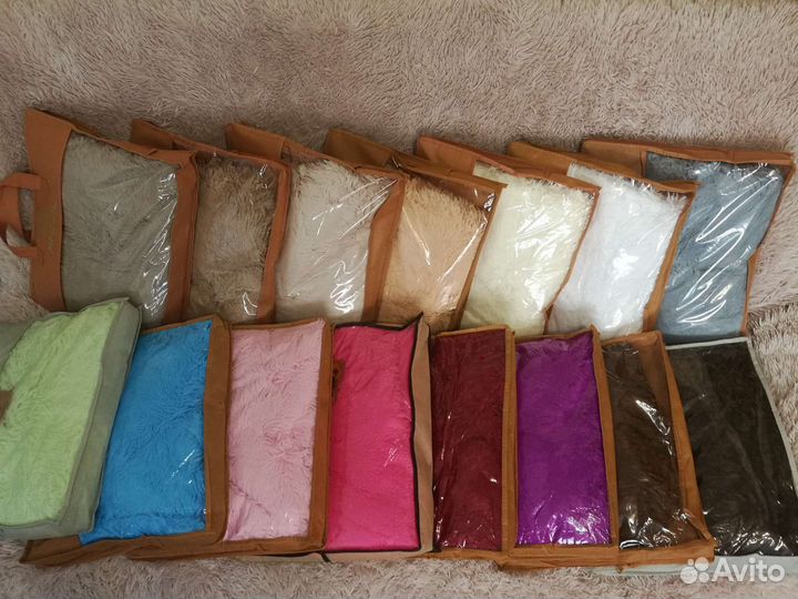 Мохнатый плед (новый) Евро размер