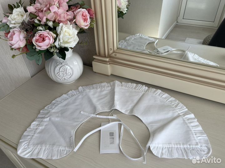 Воротник хлопковый кружевной новый