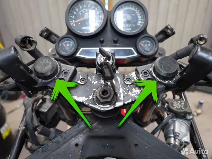 Заглушки передней вилки Кавасаки GPZ 1000 RX