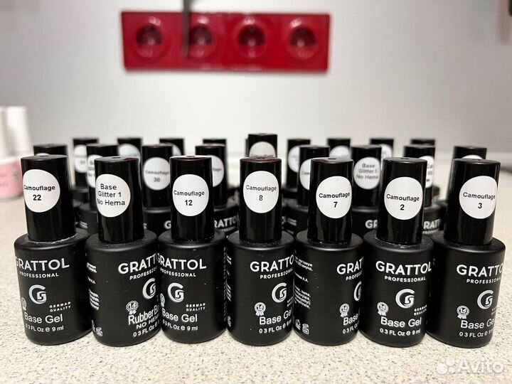 Гель лак для ногтей и базы grattol