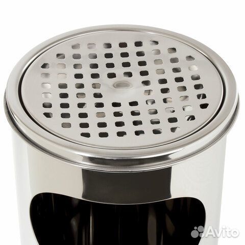 Урна с пепельницей 18 литров, 580х210 мм, нержавею