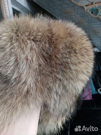Шапка-капор натуральный мех Енота