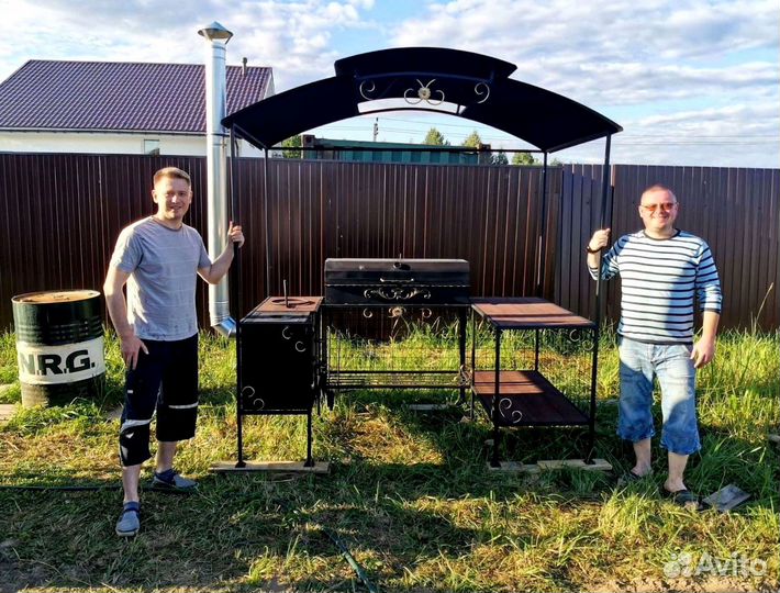 Мангал с печью