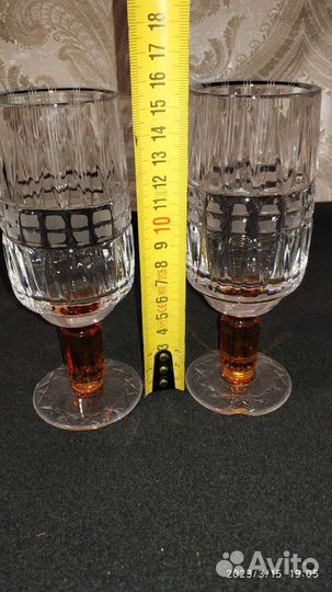 Бокалы фужеры хрустальные 
