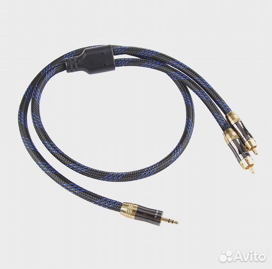 Hi-Fi кабель 2RCA-Jack 3.5мм (1м)