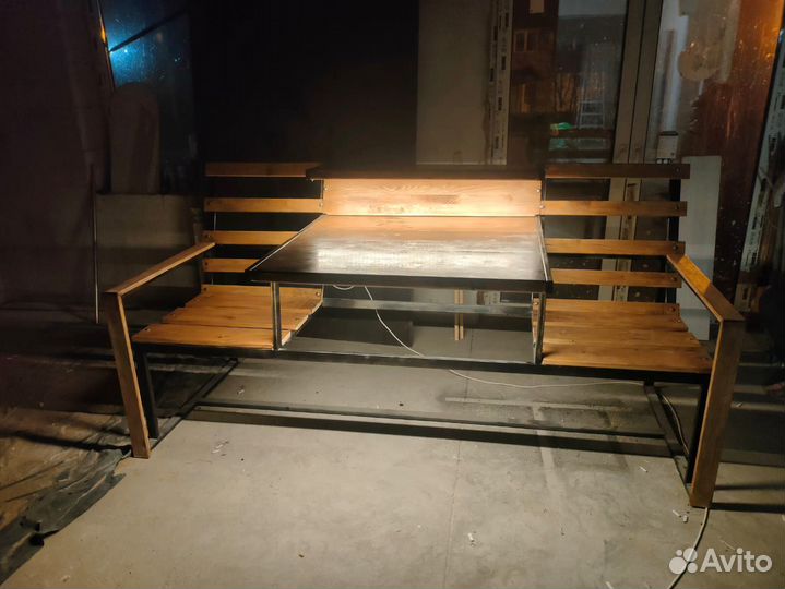 Скамейка уличная со спинкой