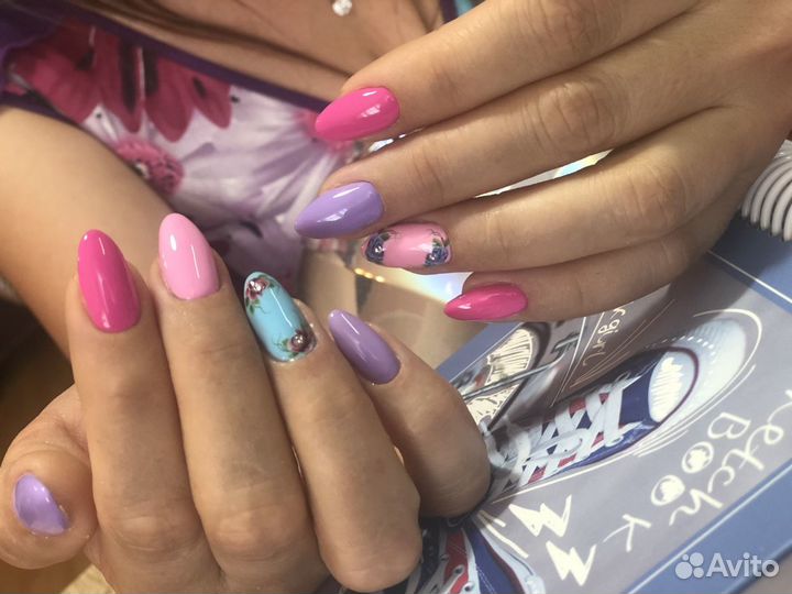 Наращивание ногтей/маникюр/педикюр