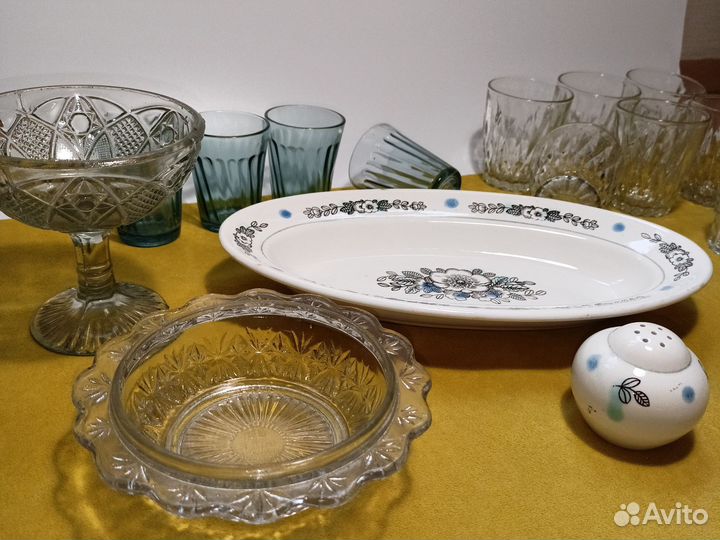 Стеклянная посуда столовая разная СССР