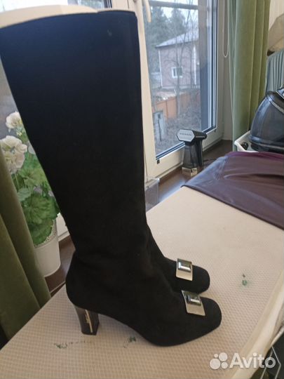 Сапоги женские зимние натуральная замша