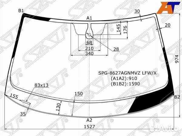 Стекло лобовое volkswagen tiguan