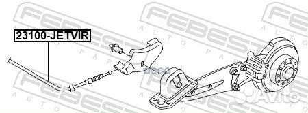 Трос ручного тормоза 23100-jetvir Febest