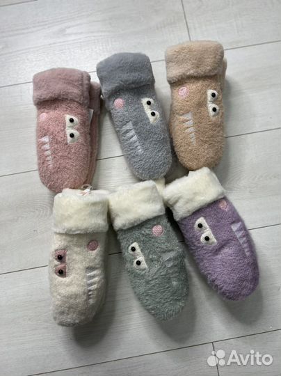 Детские зимние варежки