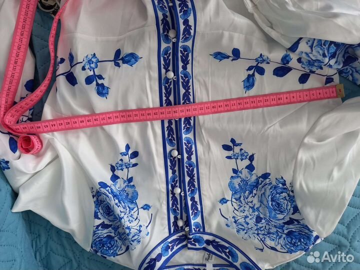 Костюм гжель, платье- халат