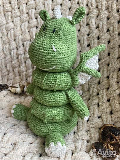Дракон вязаная пирамидка