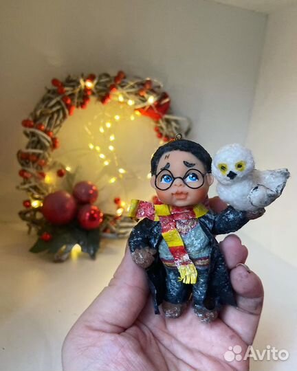 Ватные елочные игрушки Гарри Поттер