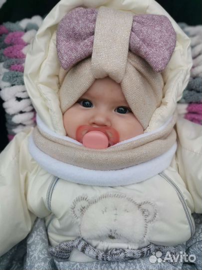 Комплект шапка и снуд для девочки