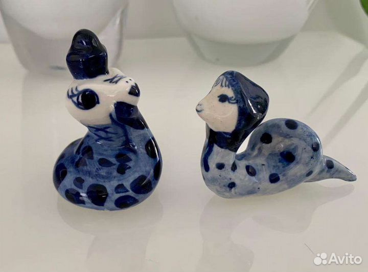 Статуэтки/сувениры гжель. Лот из 8 шт