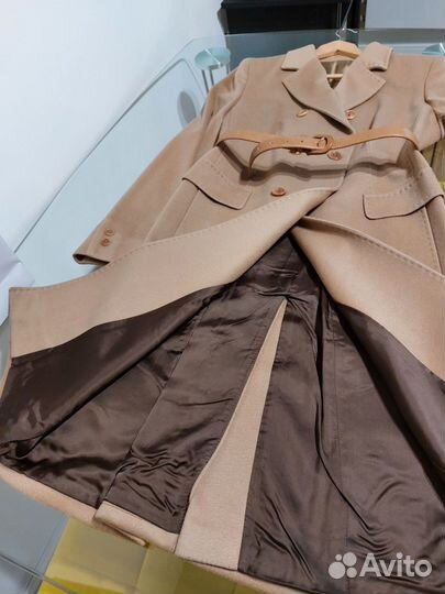 Max Mara пальто кашемир шерсть camel классическое