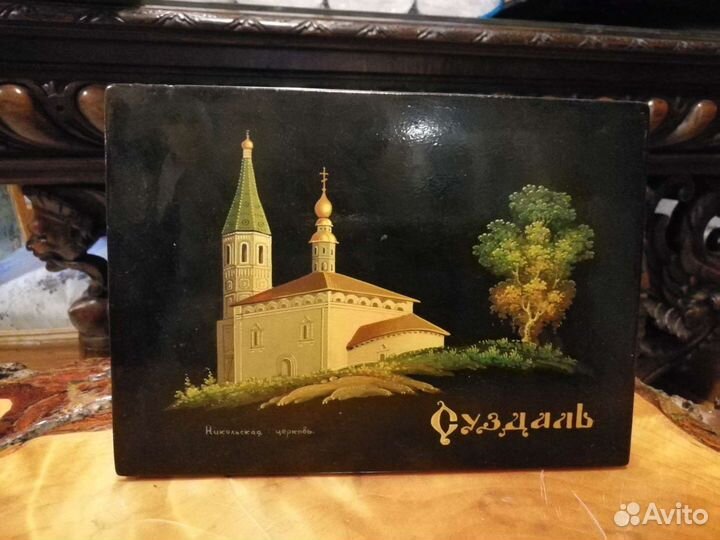 Шкатулка Суздаль папье маше 1980 е