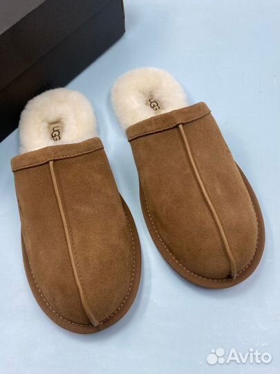 Мужские тапки от UGG с мехом для улицы и дома