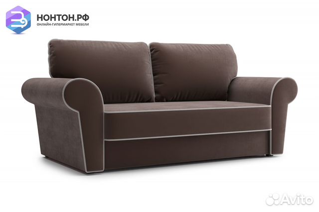 Диван еврокнижка Прованс коричневый