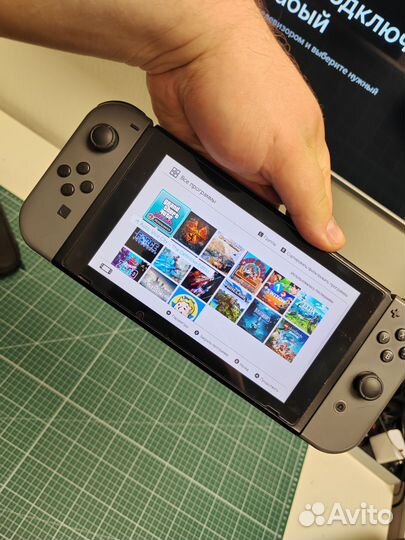 Nintendo switch прошитый 128 GB кейс