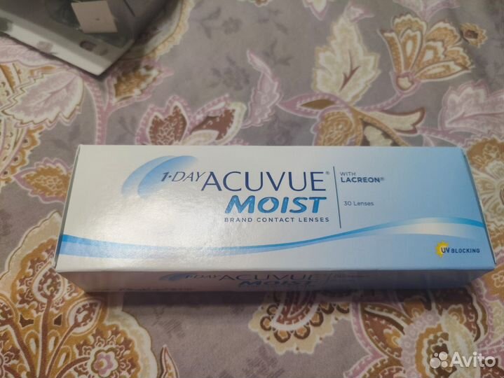 1 DAY acuvue moist (30 линз) -3.25/9.0