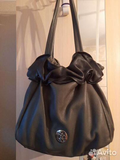 Сумка мешок натуральная кожа италия