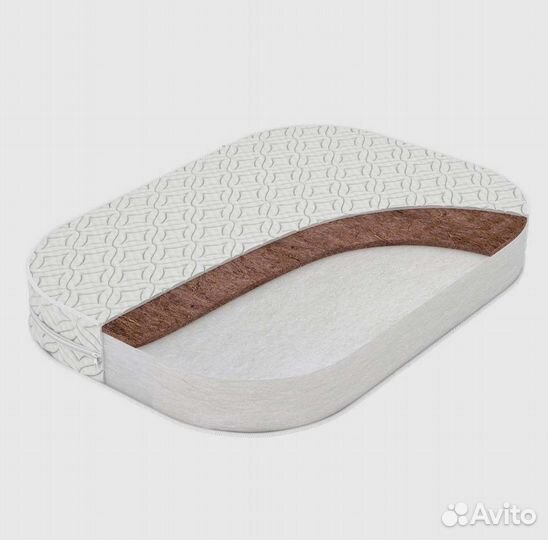 Детский матрасик 85 на 60 в овальную кроватку