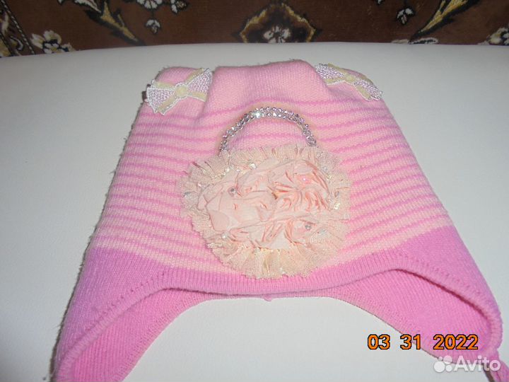 Шапочки и варежки на девочку