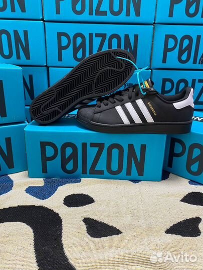 Adidas Superstar Черные Оригинал Poizon