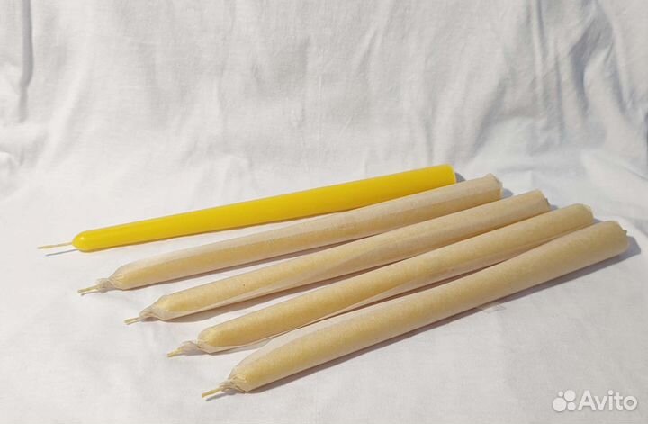 Натуральные восковые свечи (столовые)