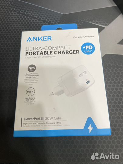 Зарядный блок iPhone anker 20w