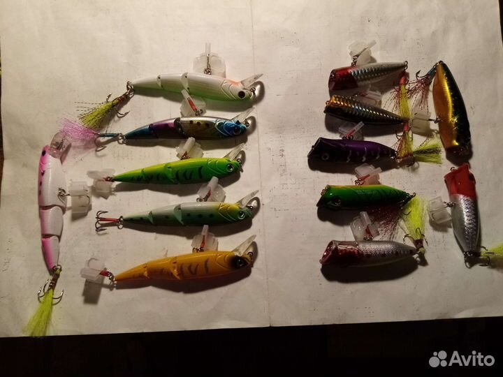 Блесна, Вертушки, Поперы, воблеры