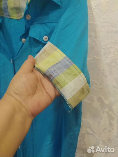 Летняя женская рубашка, удлинённая