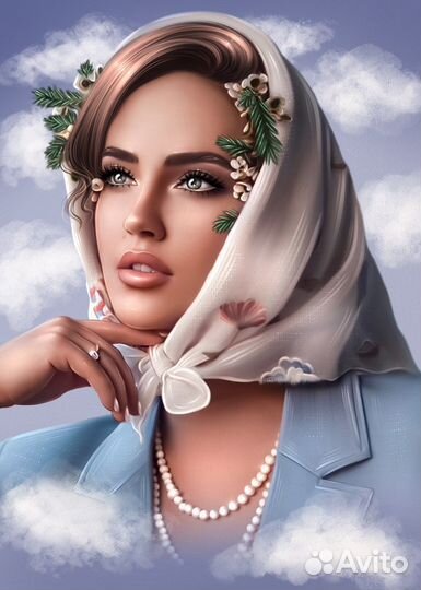 Цифровой digital портрет по фото