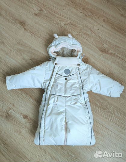 Зимний конверт в коляску на овчине