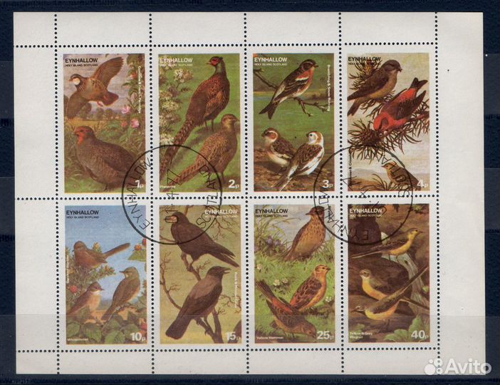 Марки Шотландии, Птицы, Утки, Животные 7 Листов