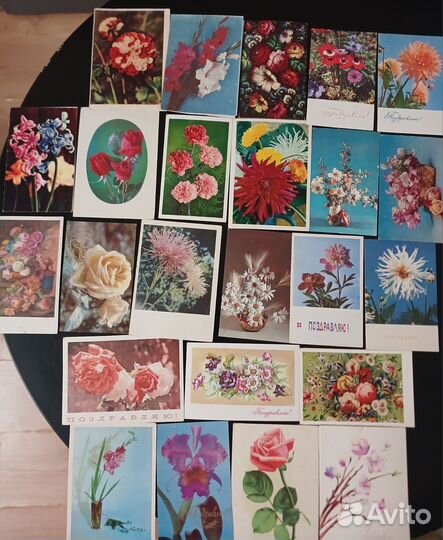 Открытки. Цветы. Открытки СССР