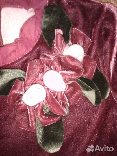 Бархатное платье с сумочкой