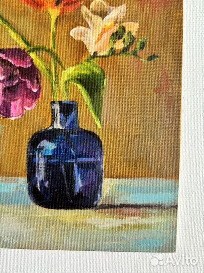Картина. Натюрморт с цветами
