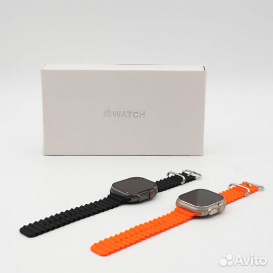 Часы apple watch ultra 2 49mm white black orange