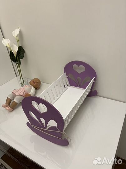 Кукла Бэби борн+ Кроватка